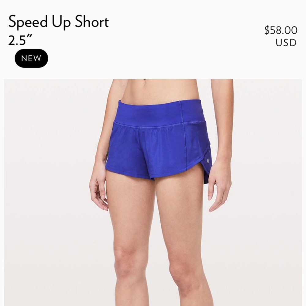 NWOT, never worn, never washed, Lululemon shorts.